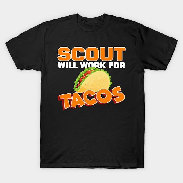 Scout Tacos T-Shirt by folidelarts